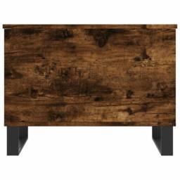 Berkfield Home Coffee Table Smoked Oak 60x44.5x45 cm Engineered Wood in Brown - thumbnail 6