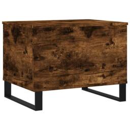 Berkfield Home Coffee Table Smoked Oak 60x44.5x45 cm Engineered Wood in Brown - thumbnail 8