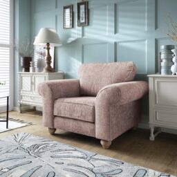 Abakus Direct Ingrid Collection Armchair in Woodrose in Rose - thumbnail 1