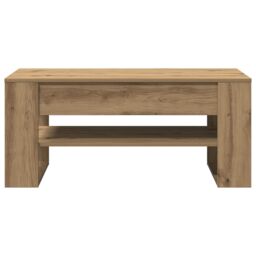 Berkfield Home Coffee Table Artisan oak Solid oak wood Medium Coffee Table in Brown - thumbnail 6