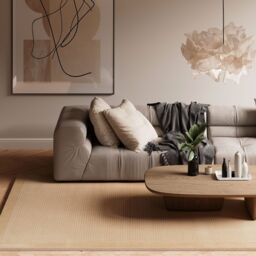 Kukoon Natural Wool Plush Pile Fawn Living Area Rug - Size: 190 cm x 280 cm - thumbnail 2