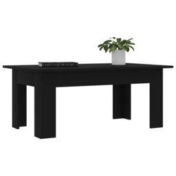 Berkfield Home Coffee Table Black 100x60x42 cm Engineered Wood - Size: 100 x 60 x 42 cm - thumbnail 3