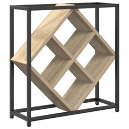 Berkfield Home Wine Rack Sonoma Oak 51x18x52, 5 cm Engineered Wood in Brown - thumbnail 5