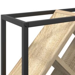 Berkfield Home Wine Rack Sonoma Oak 51x18x52, 5 cm Engineered Wood in Brown - thumbnail 8