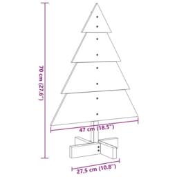 Berkfield Home Festive Wooden Christmas Tree for Decoration 70 cm Solid Wood in Light Tan - thumbnail 8