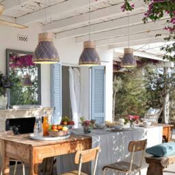 Living and Home Handmade Rattan Pendant Light Natural Woven Ceiling Lamp in Grey - thumbnail 4
