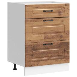 Berkfield Home Kitchen Base Cabinet Kalmar Old Wood Engineered Wood in Brown - thumbnail 2