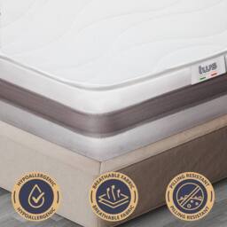 The White Stone Hypoallergenic Waterfoam Mattress, 20 cm, breathable & Antibacterial in White - Size: Small Double - thumbnail 4