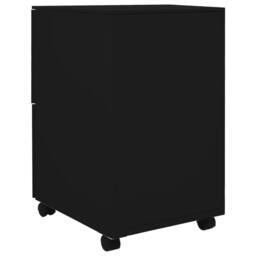Berkfield Home Mobile File Cabinet Black 39x45x67 cm Steel - Size: 39 x 45 x 67 cm - thumbnail 4