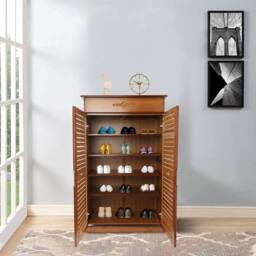 Kelvenix 5 Tier Bamboo Shoe Rack in Brown - Size: 0.6m2 - thumbnail 4