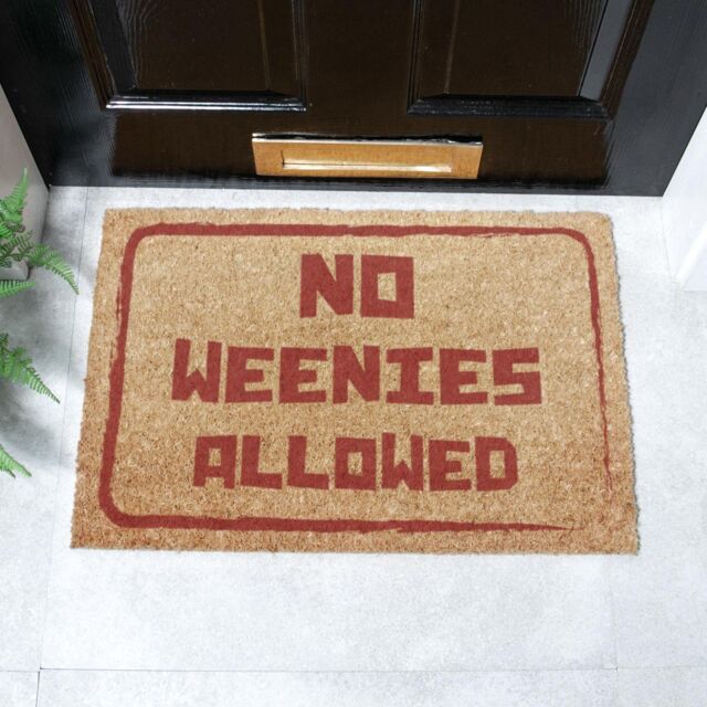 Artsy Mats No Weenies Allowed Doormat (60 x 40cm) in Brown - Size: 40 cm x 60 cm - image 1
