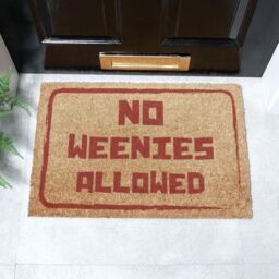 Artsy Mats No Weenies Allowed Doormat (60 x 40cm) in Brown - Size: 40 cm x 60 cm - thumbnail 1