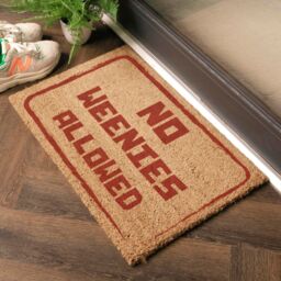 Artsy Mats No Weenies Allowed Doormat (60 x 40cm) in Brown - Size: 40 cm x 60 cm - thumbnail 2