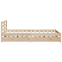 Berkfield Home Bed Frame without Mattress 120x190 cm Small Double Solid Wood Pine in Brown - thumbnail 5
