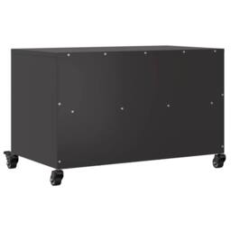 Berkfield Home TV Cabinet Black 68x39x43.5 cm Steel - thumbnail 8