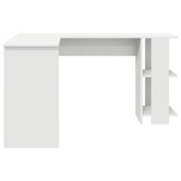 Berkfield Home White Corner Desk with Storage White 140x113, 5x75cm - Size: 5x75 cm - thumbnail 6