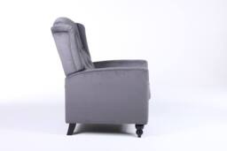 SquareBoxx Belgrave Luxury Pushback Recliner Armchair in Grey - thumbnail 6