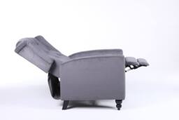 SquareBoxx Belgrave Luxury Pushback Recliner Armchair in Grey - thumbnail 5