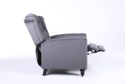 SquareBoxx Belgrave Luxury Pushback Recliner Armchair in Grey - thumbnail 4