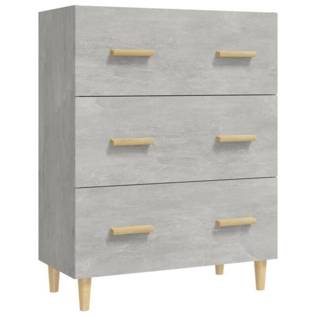 Berkfield Home Sideboard Concrete Grey 70x34x90 cm Engineered Wood - Size: 70 x 34 x 90 cm - image 1