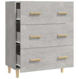 Berkfield Home Sideboard Concrete Grey 70x34x90 cm Engineered Wood - Size: 70 x 34 x 90 cm - thumbnail 5