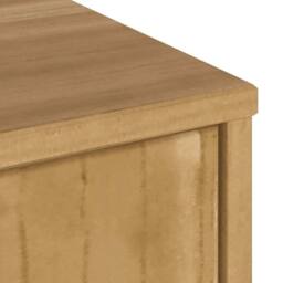 Berkfield Home TV Cabinet with Drawer ODDA 79x24x40 cm Solid Wood Pine in Brown - Size: 79 x 24 x 40 cm - thumbnail 9