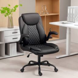 STILVORA Office Chair with Flip-Up Armrests Black - thumbnail 2