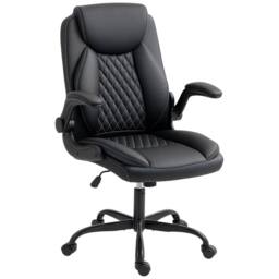 STILVORA Office Chair with Flip-Up Armrests Black - thumbnail 5