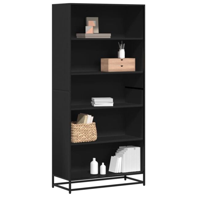 Berkfield Home Bookcase Black 80.5x35x170.5 cm Engineered Wood - image 1