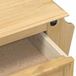 Berkfield Home Beautiful Bedside Cabinet Corona 45x35x47.5 cm Solid Wood Pine in Light Brown - thumbnail 7