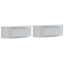 Berkfield Home Outdoor Wall Lights 2pcs Silver Stainless Steel - thumbnail 2
