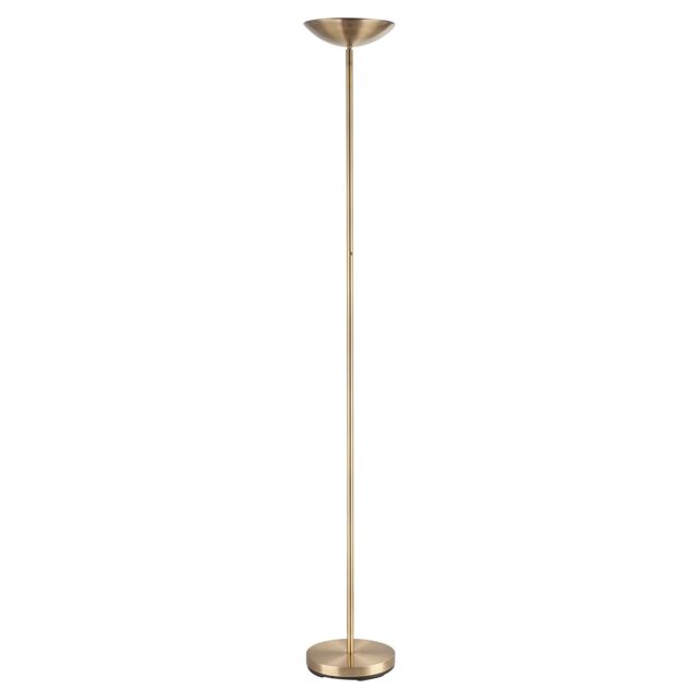 Happy Homewares Modern LED Uplighter Metal Floor Lamp with Memory Dimmer Button in Metallic Gold - image 1