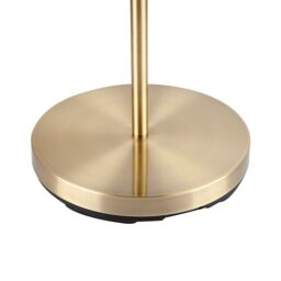 Happy Homewares Modern LED Uplighter Metal Floor Lamp with Memory Dimmer Button in Metallic Gold - thumbnail 5