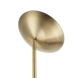 Happy Homewares Modern LED Uplighter Metal Floor Lamp with Memory Dimmer Button in Metallic Gold - thumbnail 8