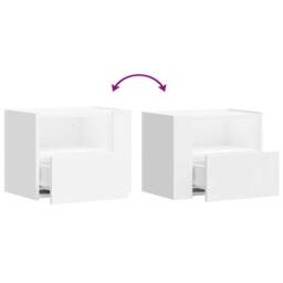 Berkfield Home Decorative Wall-mounted Bedside Cabinets 2 pcs White 45x30x35 cm - Size: 45 x 30 x 35 cm - thumbnail 8