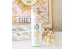 KDMD Vintage Tarot Rose Tube Candle in White - thumbnail 1