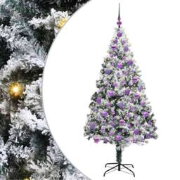Berkfield Home Green Artificial Christmas Tree with 300 LEDs with Stand Green 180 cm - thumbnail 3