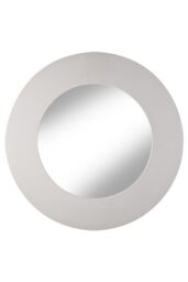 nielsen Round Wooden Wall Mirror Light Grey 90cm - thumbnail 1