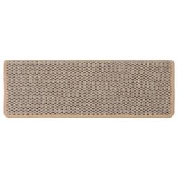 Berkfield Home Stair Mats Self-adhesive Sisal-Look 15 pcs 65x21x4 cm Light Beige - Size: Medium - thumbnail 5