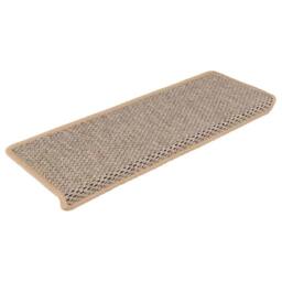 Berkfield Home Stair Mats Self-adhesive Sisal-Look 15 pcs 65x21x4 cm Light Beige - Size: Medium - thumbnail 3