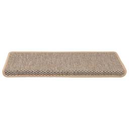 Berkfield Home Stair Mats Self-adhesive Sisal-Look 15 pcs 65x21x4 cm Light Beige - Size: Medium - thumbnail 4