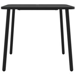 Berkfield Home Garden Table Anthracite 80x80x71 cm Steel in Black - Size: 80 x 80 x 71 cm - thumbnail 3