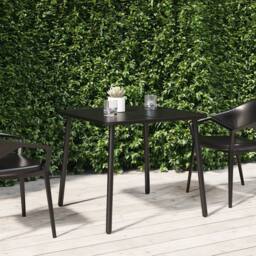 Berkfield Home Garden Table Anthracite 80x80x71 cm Steel in Black - Size: 80 x 80 x 71 cm - thumbnail 2
