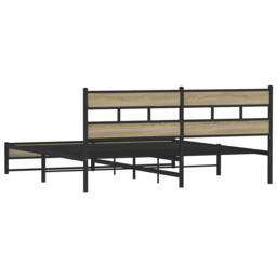 Berkfield Home Metal Bed Frame without Mattress Sonoma Oak 180x200 cm Super King in Brown - thumbnail 6