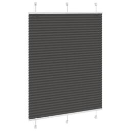 Berkfield Home Pleated Blind Black 105x150 cm Fabric Width 104.4 cm Polyester