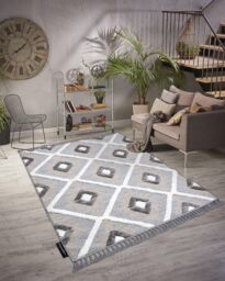RugsX Maroc Rug in Grey - Size: 120 cm x 170 cm - thumbnail 4