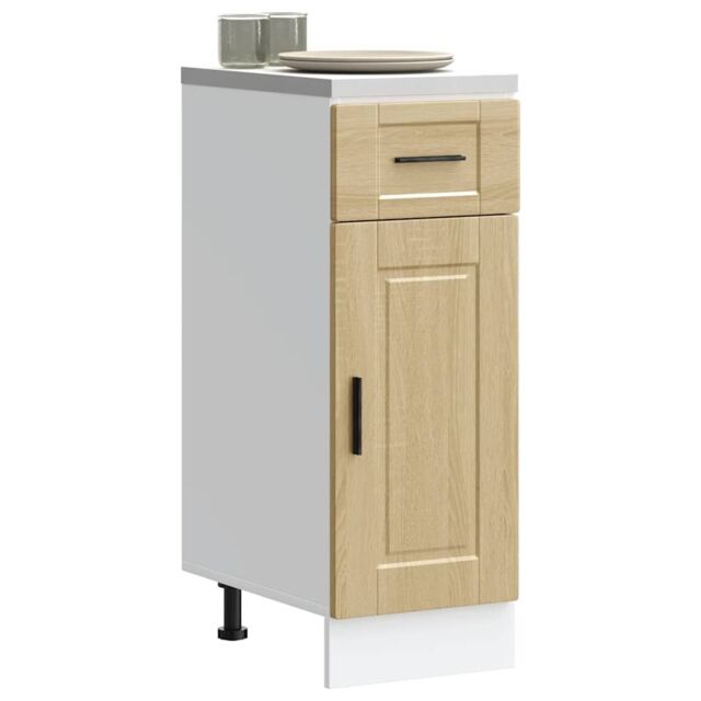 Berkfield Home Kitchen Base Cabinet¬†Porto Sonoma Oak Engineered Wood in Brown - image 1
