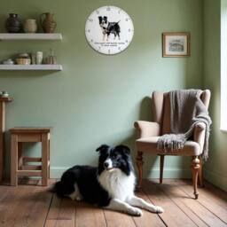 Animal Crackers Dog Breeds Wall Clock 'Time Spent With Border Collies Is Never Wasted' - thumbnail 2