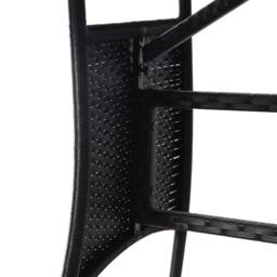 Berkfield Home Garden Table Black 80x80x74 cm Poly Rattan - Size: 80 x 80 x 74 cm - thumbnail 5