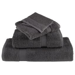 Berkfield Home 6 Piece Premium Towel Set SOLUND Anthracite 600 gsm in Black - thumbnail 4